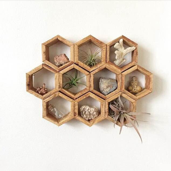 honey comb shelves